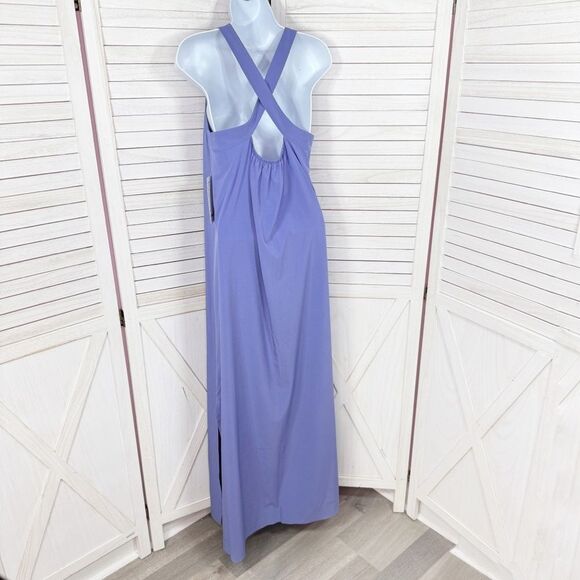 Athleta Arrival Cross Back Strap Maxi Dress Lilac Purple Small Tall Athleisure - Picture 10 of 14